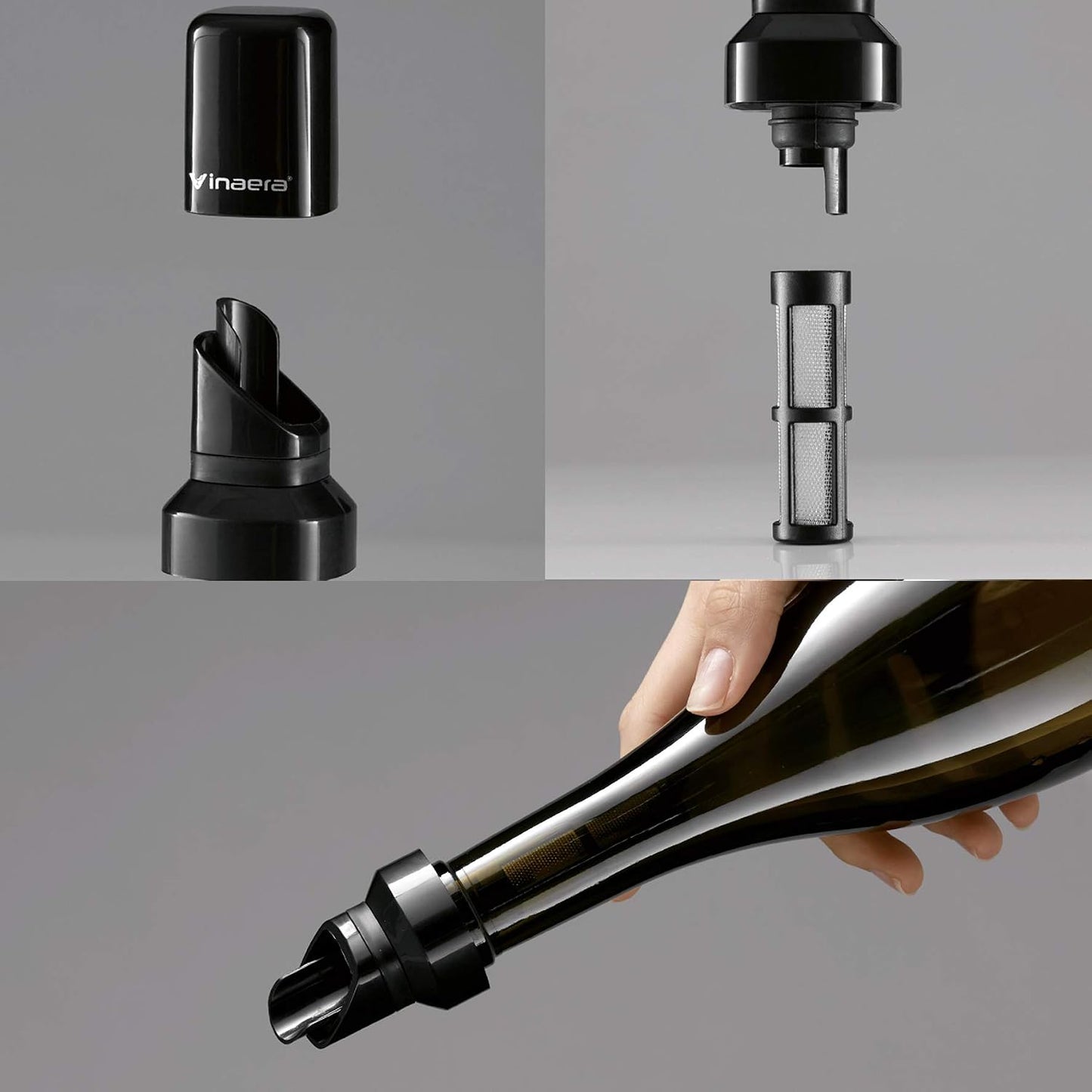 Paquete filtro sedimentos y vertedor vino profesional