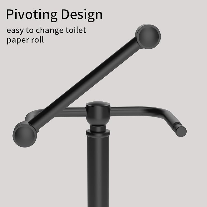 Soporte papel higiénico negro mate acero inox SUS304