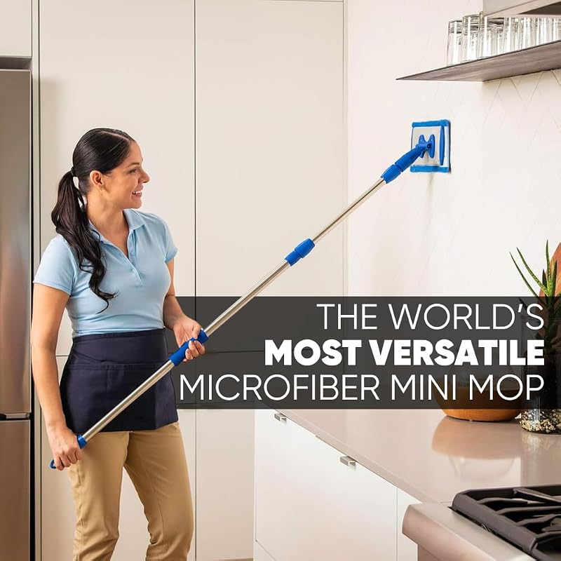 Trapeador microfibra 9pulg acero inox 2 Pzas