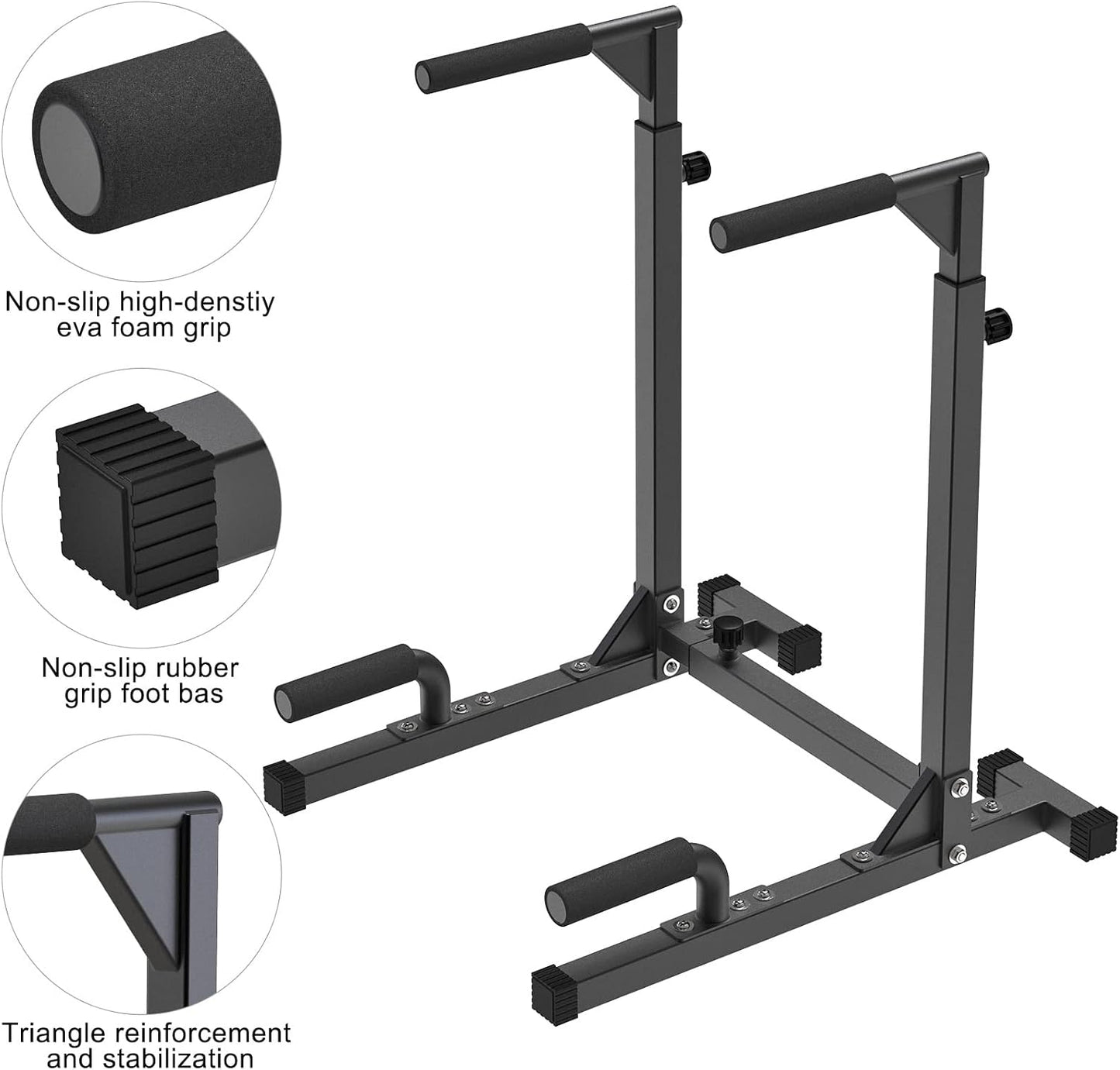 Barra Dip Ajustable 800lbs para Gimnasio