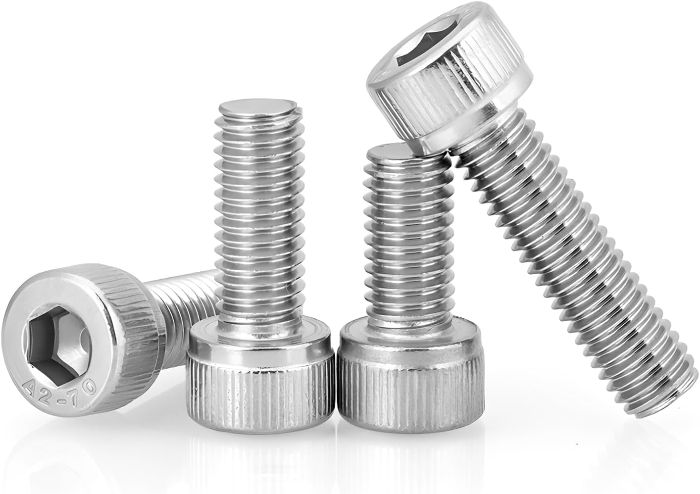 Tornillo cabeza hueca 0.39pulg acero inox 304 100pzas