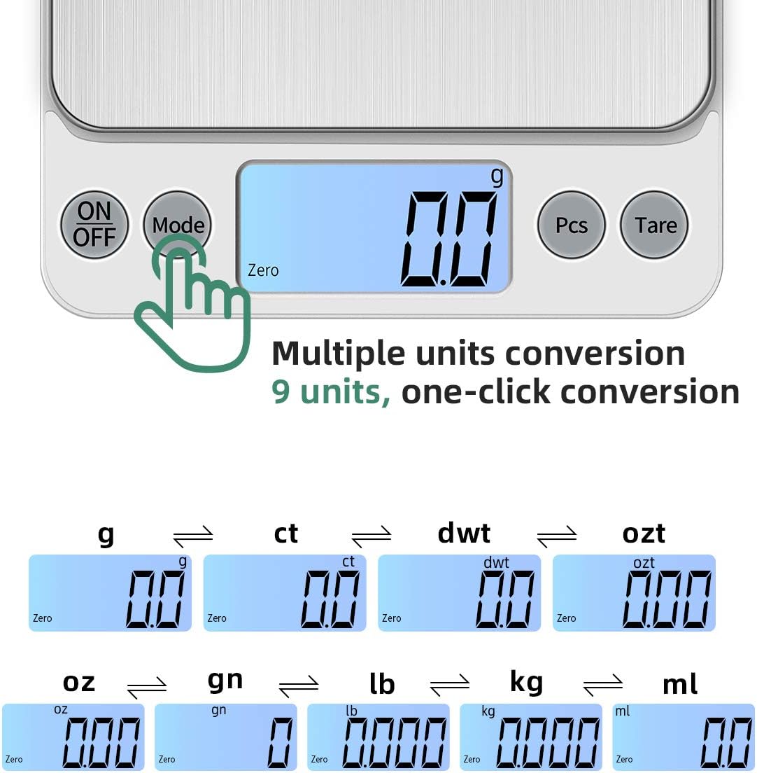 Báscula digital cocina 11lbs gramos oz pantalla LCD