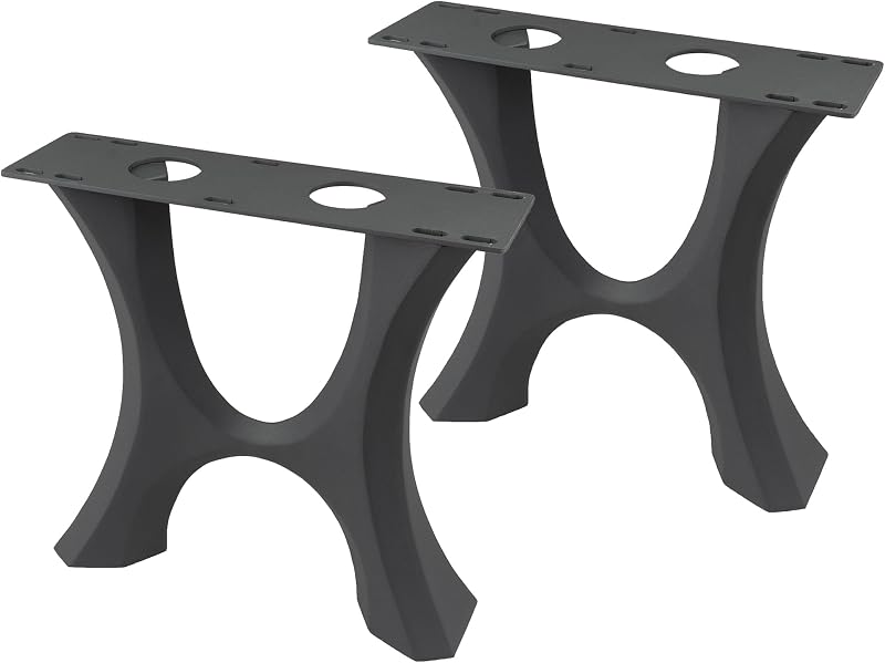 Patas metal negro hechas a mano 16" para banco y mesa café