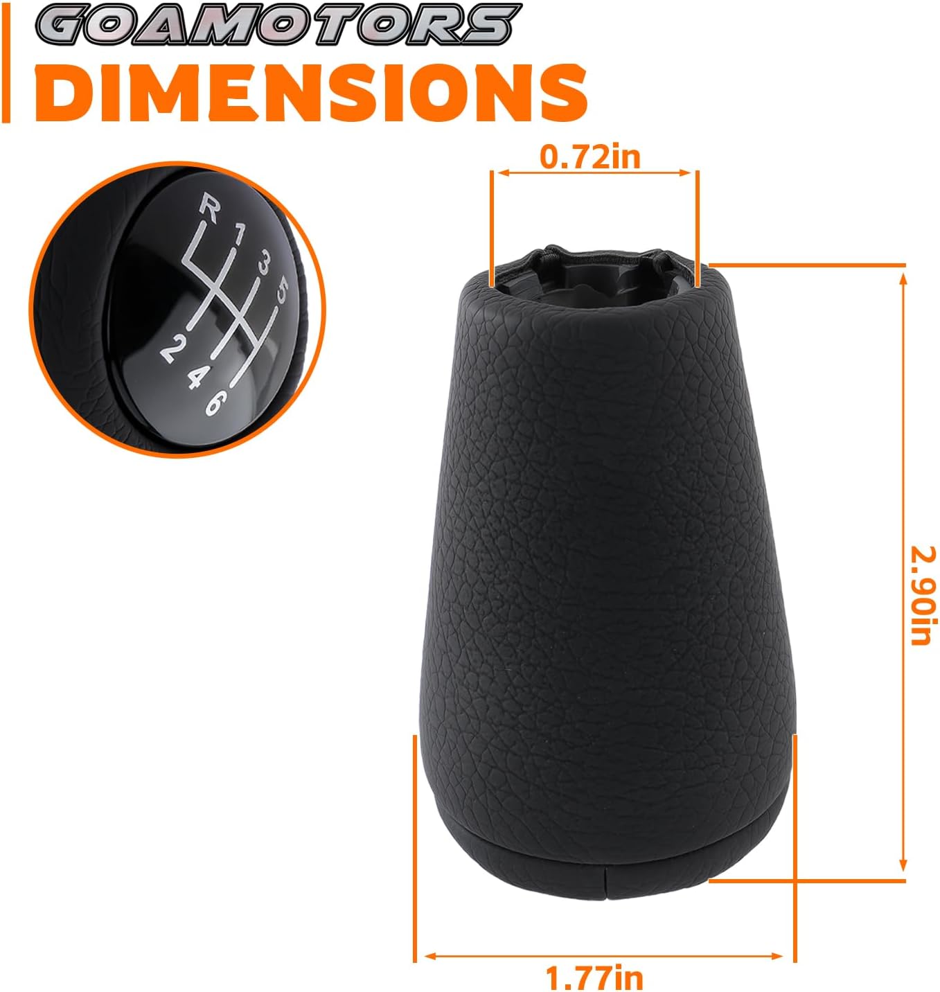 Pomo cambio caja manual 6 vel Mazda 3 5 6 negro