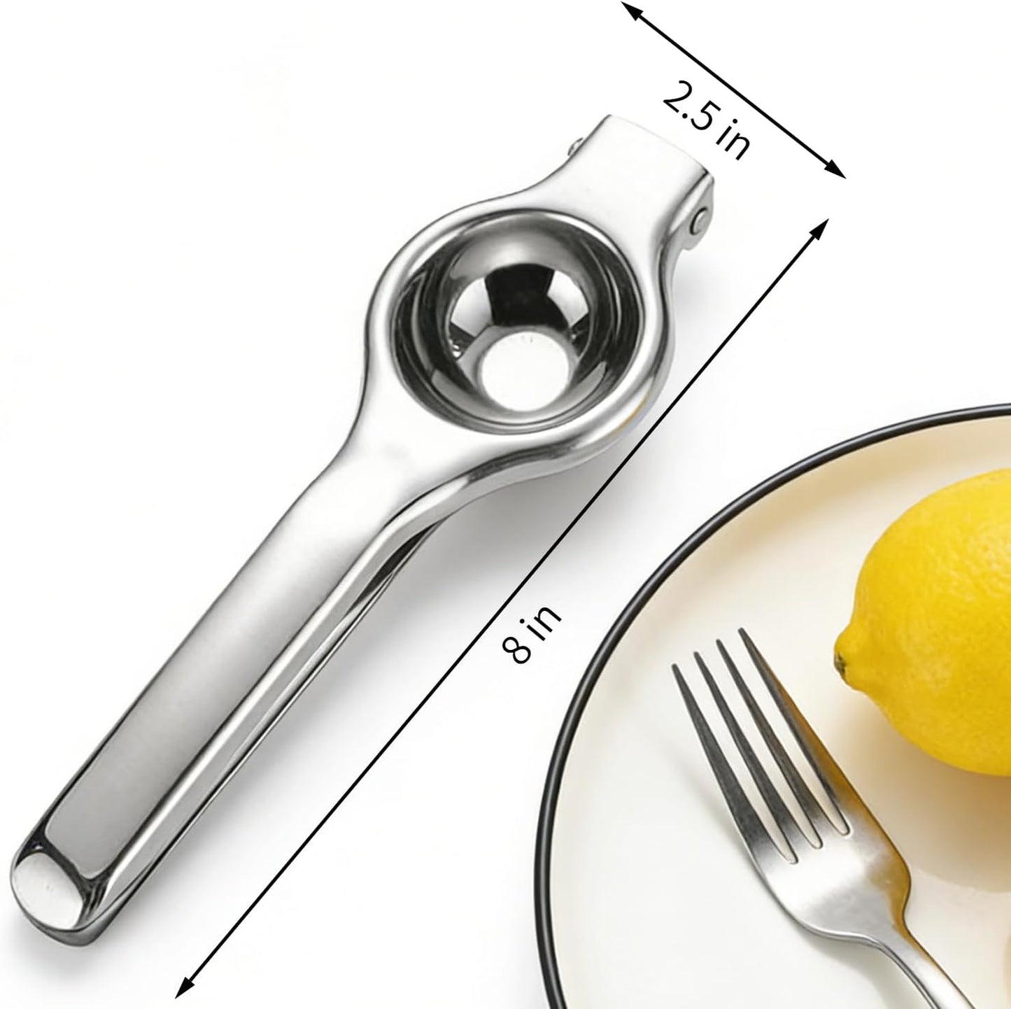 Exprimidor manual acero inox para limón y naranja 2 pzas