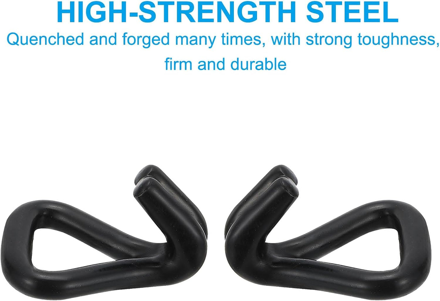 6 Pzas Correas Amarre J 2204lb para Remolques Negro