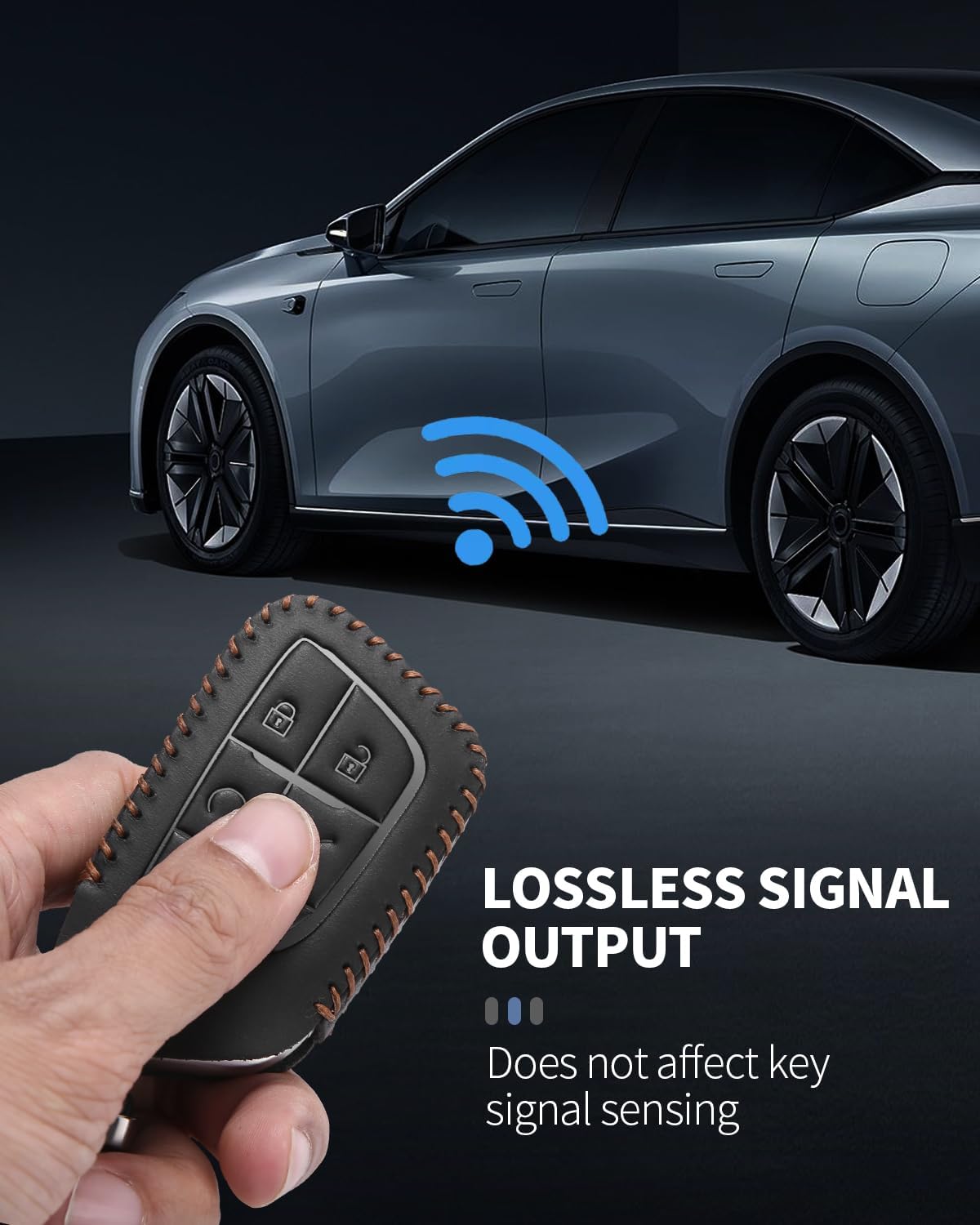 Funda llave cuero para Cadillac CT5 CT6 XT5 20-25