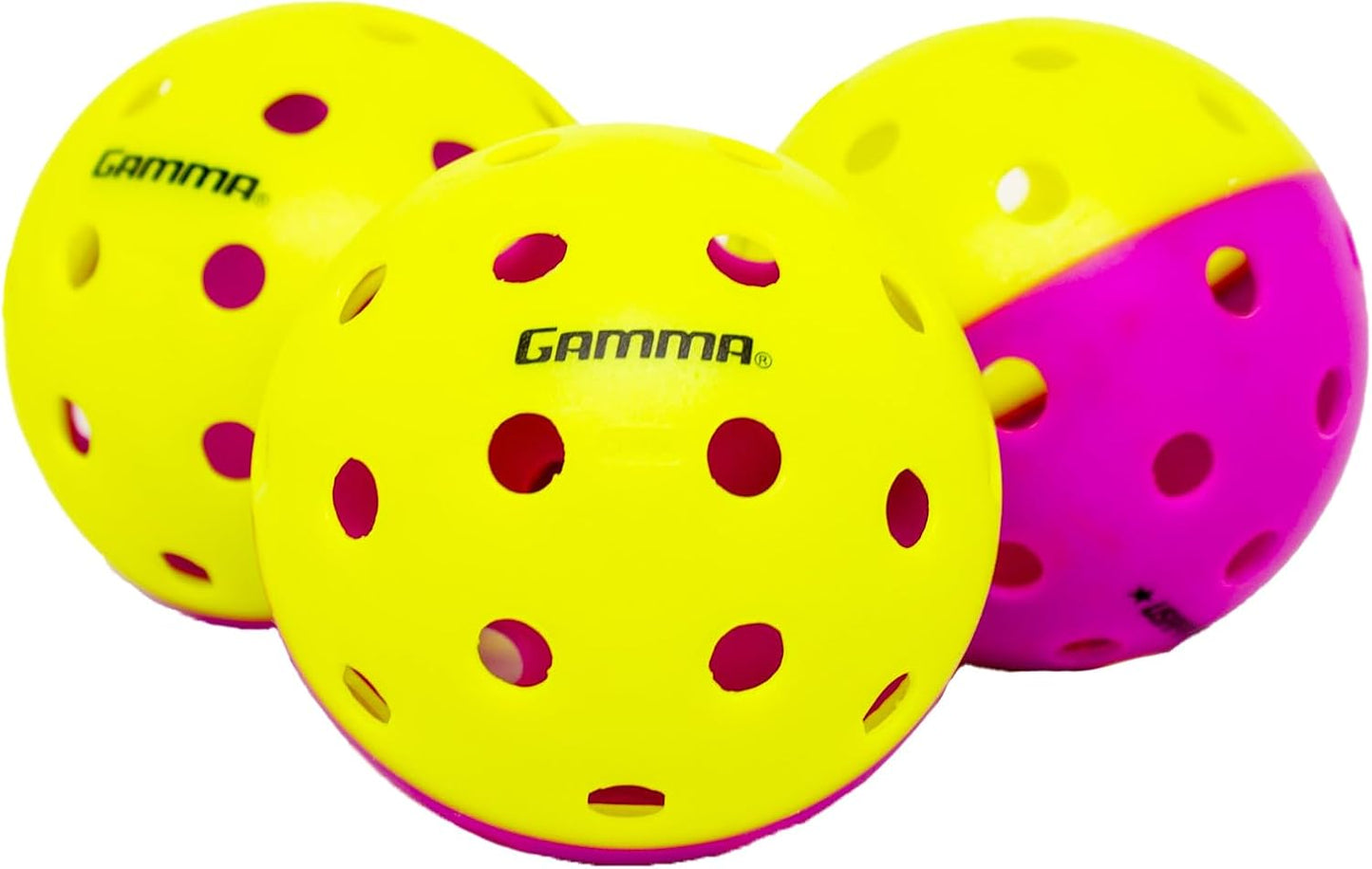Bolas pickleball 2 tonos alta visibilidad 6 bolsas