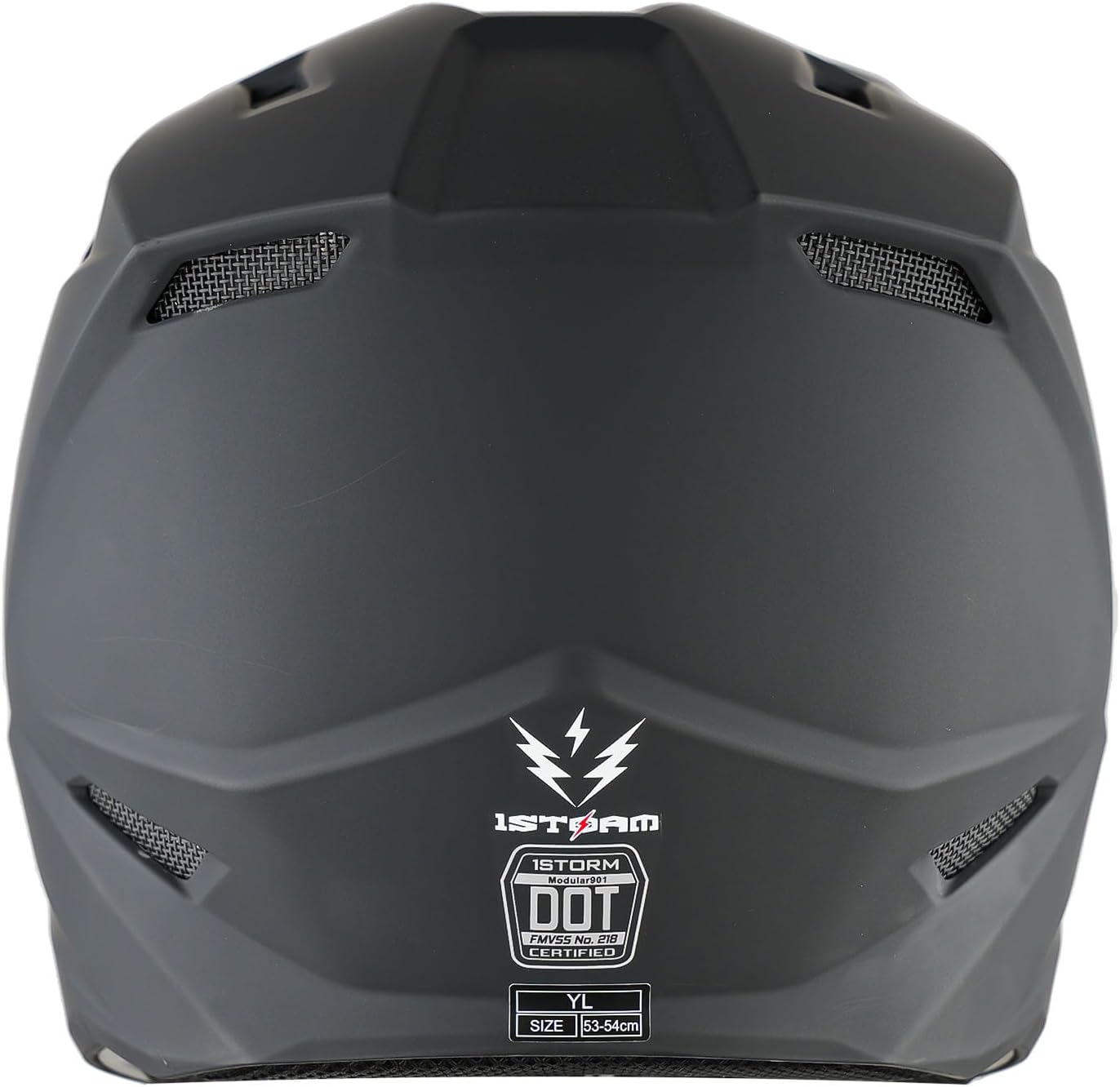 Casco motocross para jóvenes ATV BMX MX kart negro mate