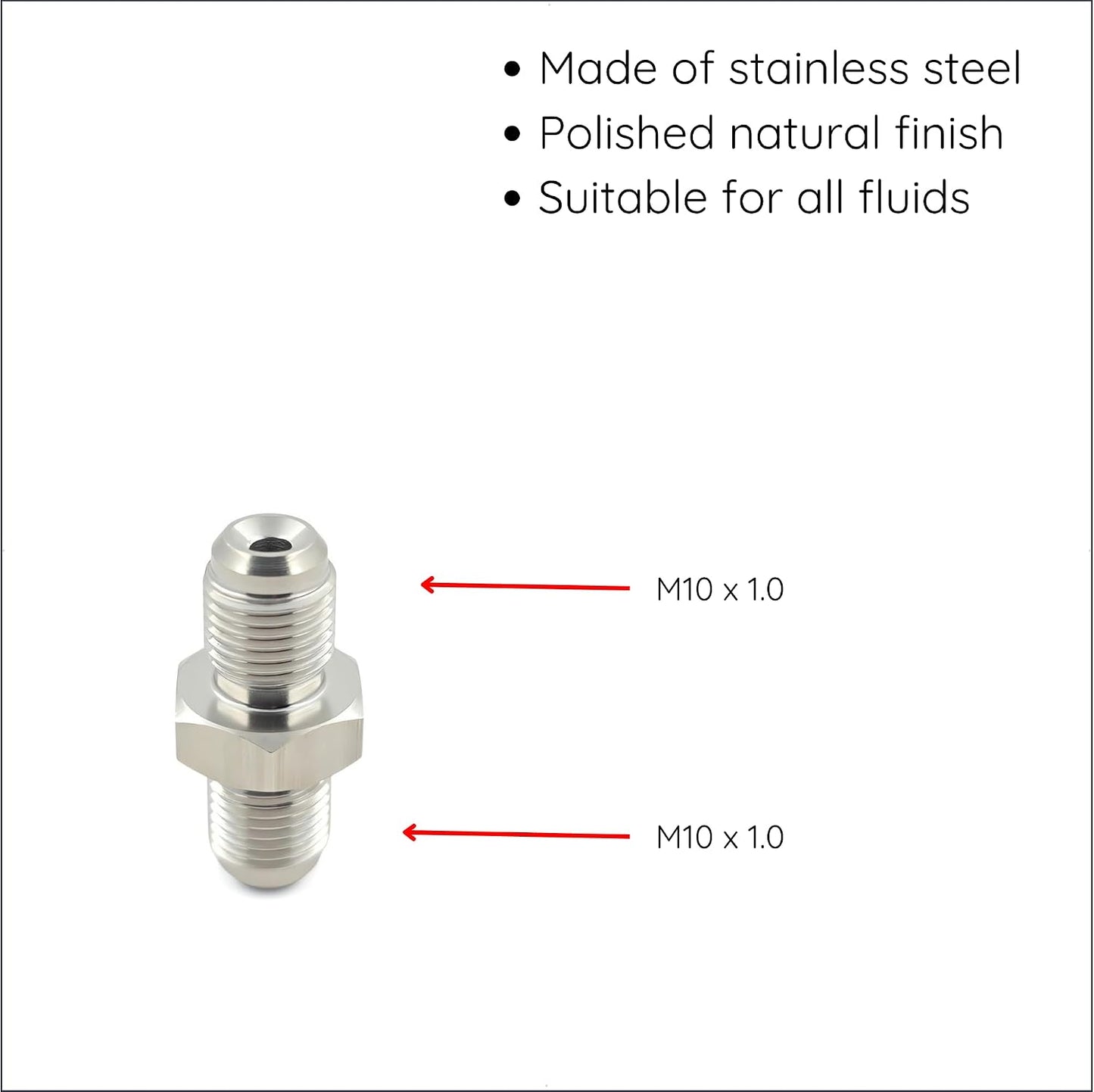Adaptador M10x1.0 conector combustible aceite refrigerante