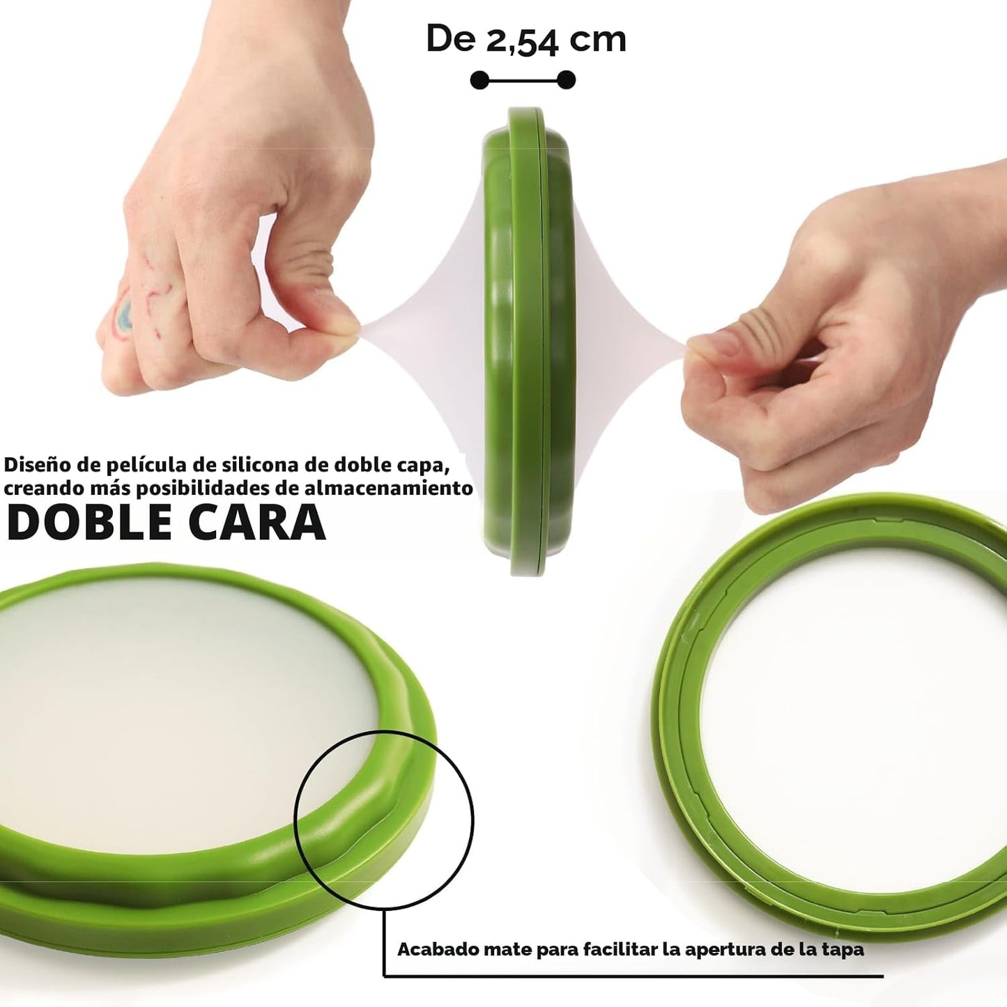 4 Pzas Fresh-Lock para tomates cebolla limón reutiliz.