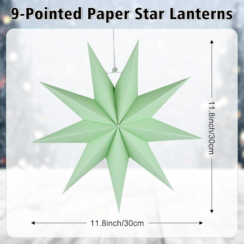 5 Faroles Papel 11.8pulg Multicolor para Navidad Boda Hogar