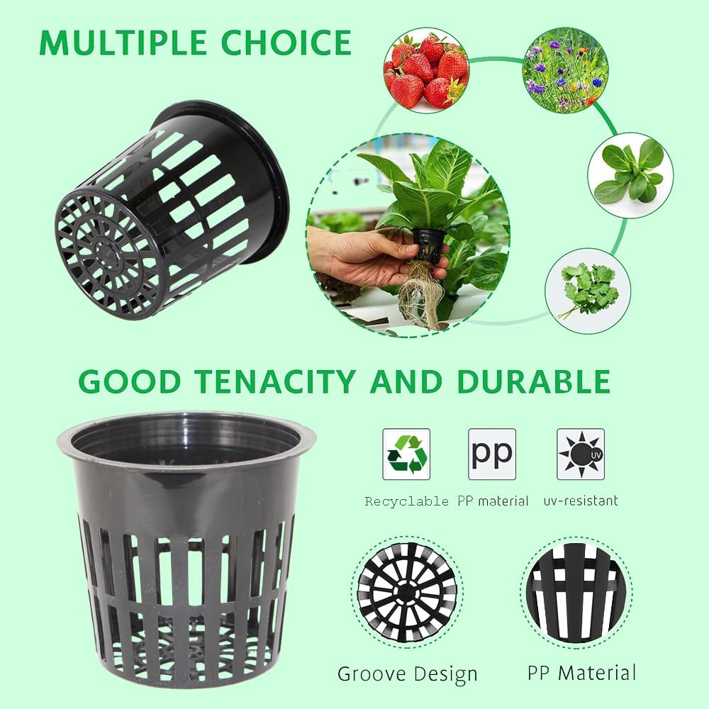 30 Macetas Red 4" Hidropónicas para Cultivo Interior