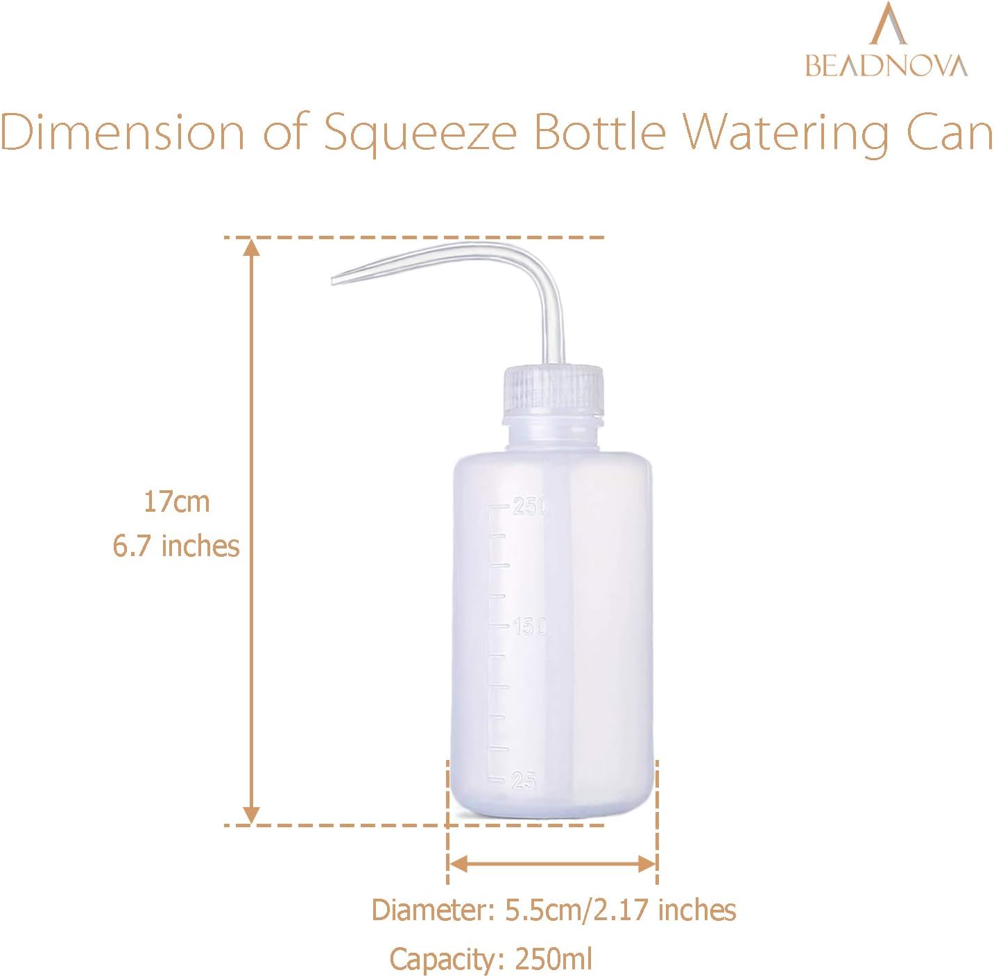 Botella exprimible plástico 8oz para regar suculentas