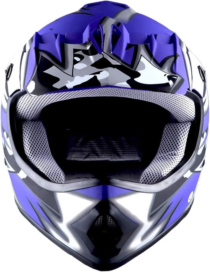 Casco motocross niño color negro