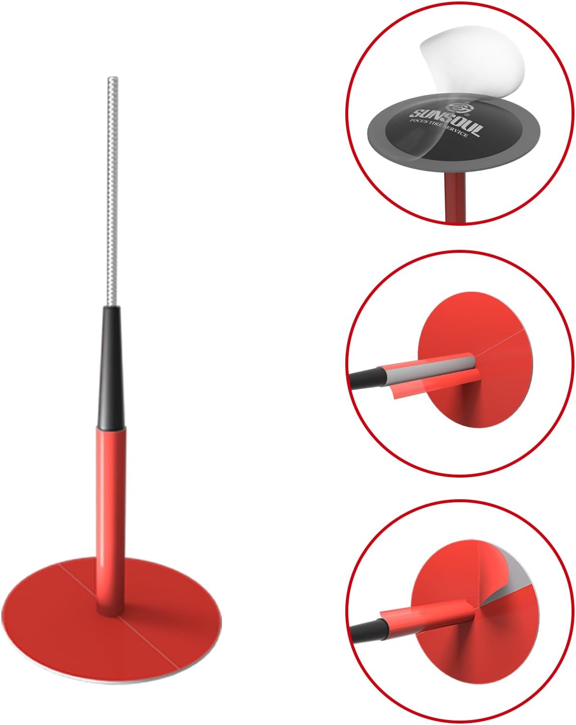 Kit 24 Pzas Parche Tapón Neumático tipo Hongo