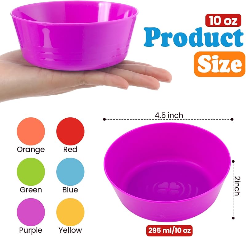 Cuencos plástico niños 10oz para cereales aperitivos
