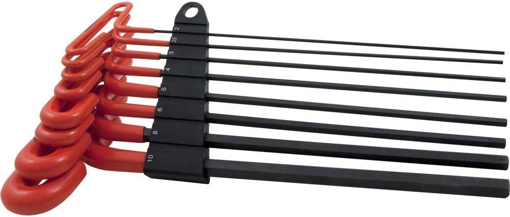 Set llaves hex métricas SAE mango T 9pulg 5/64-3/8