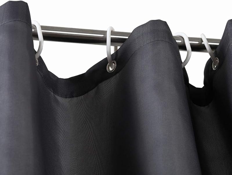Cortina ducha 72x66pulg poliéster gris oscuro impermeable