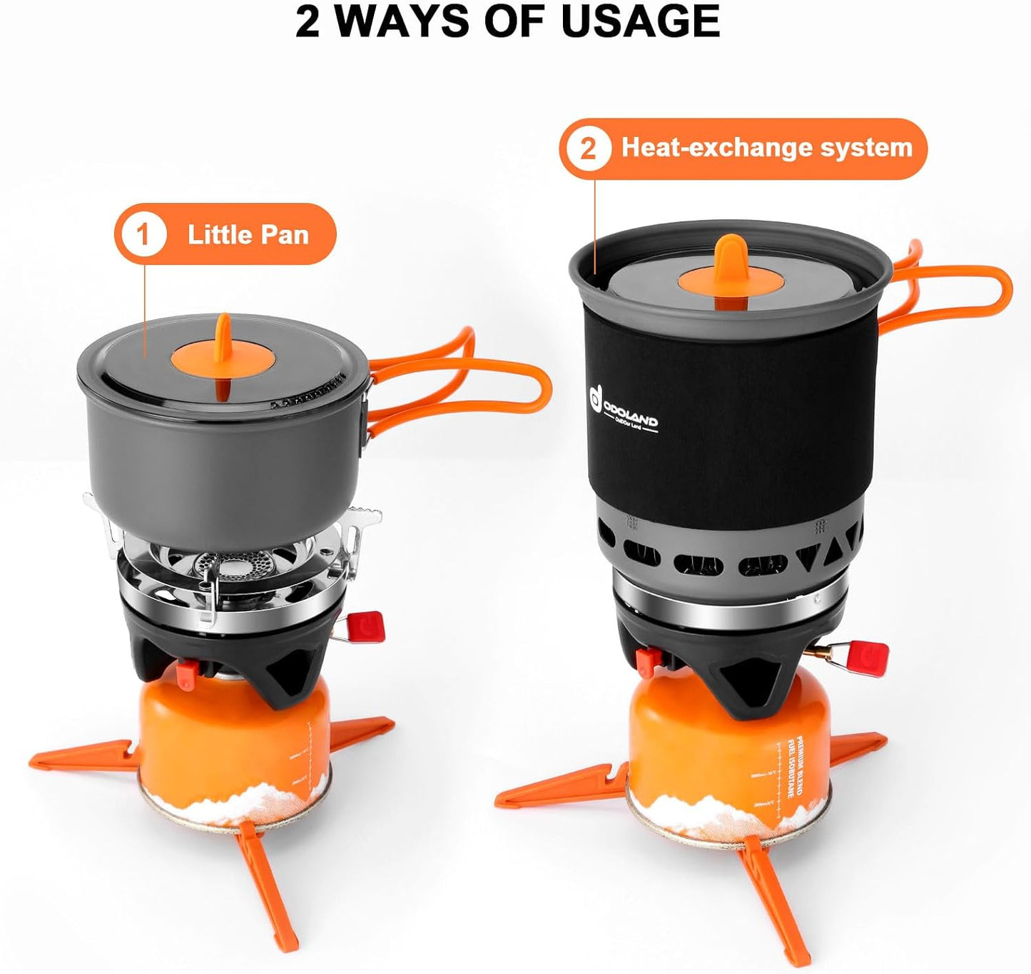 olla intercambio calor para acampar 7en1 kit cocina