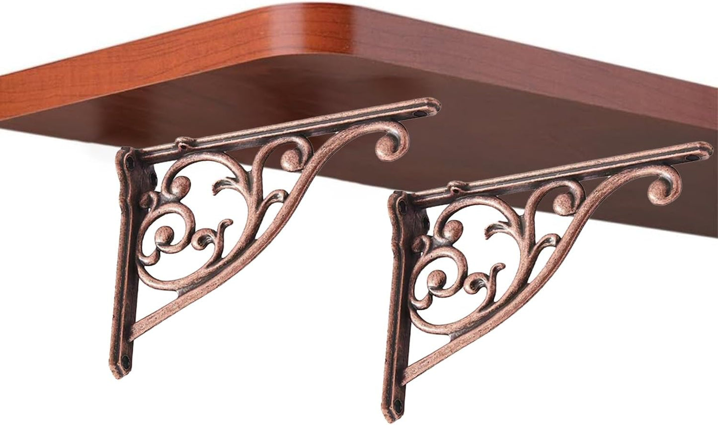 Soporte pared 5" pack 4 cobre antiguo servicio pesado