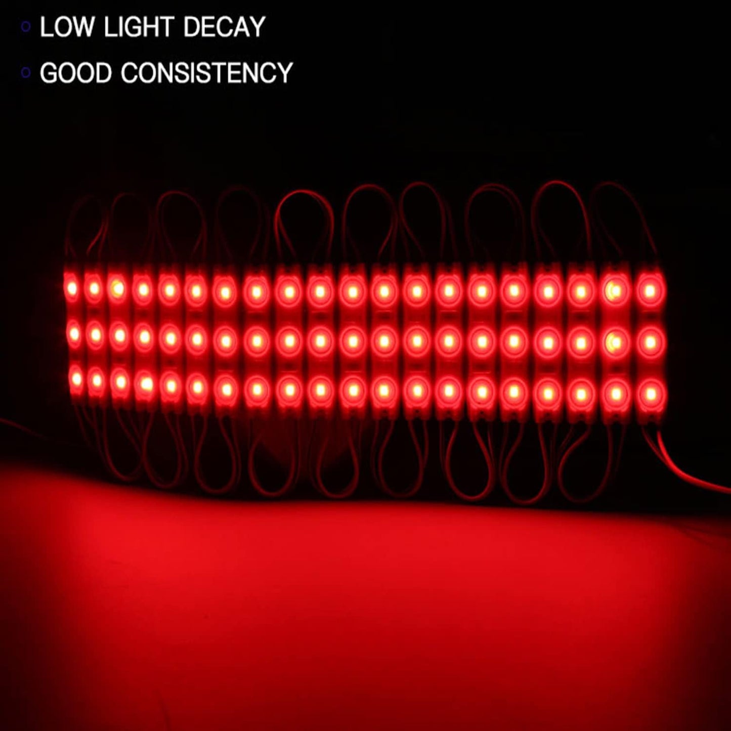 Luces LED rojas para escaparate 1.2W 12V impermeables