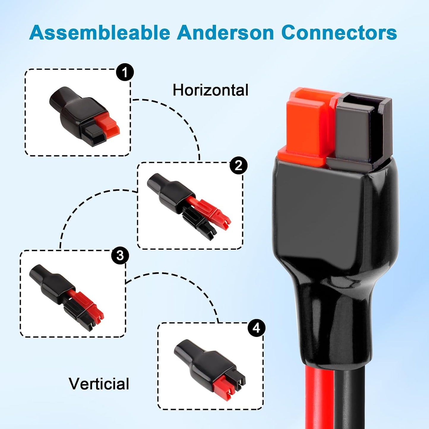 Cable XT60 a Anderson 10AWG 25pies para RC solar bricolaje