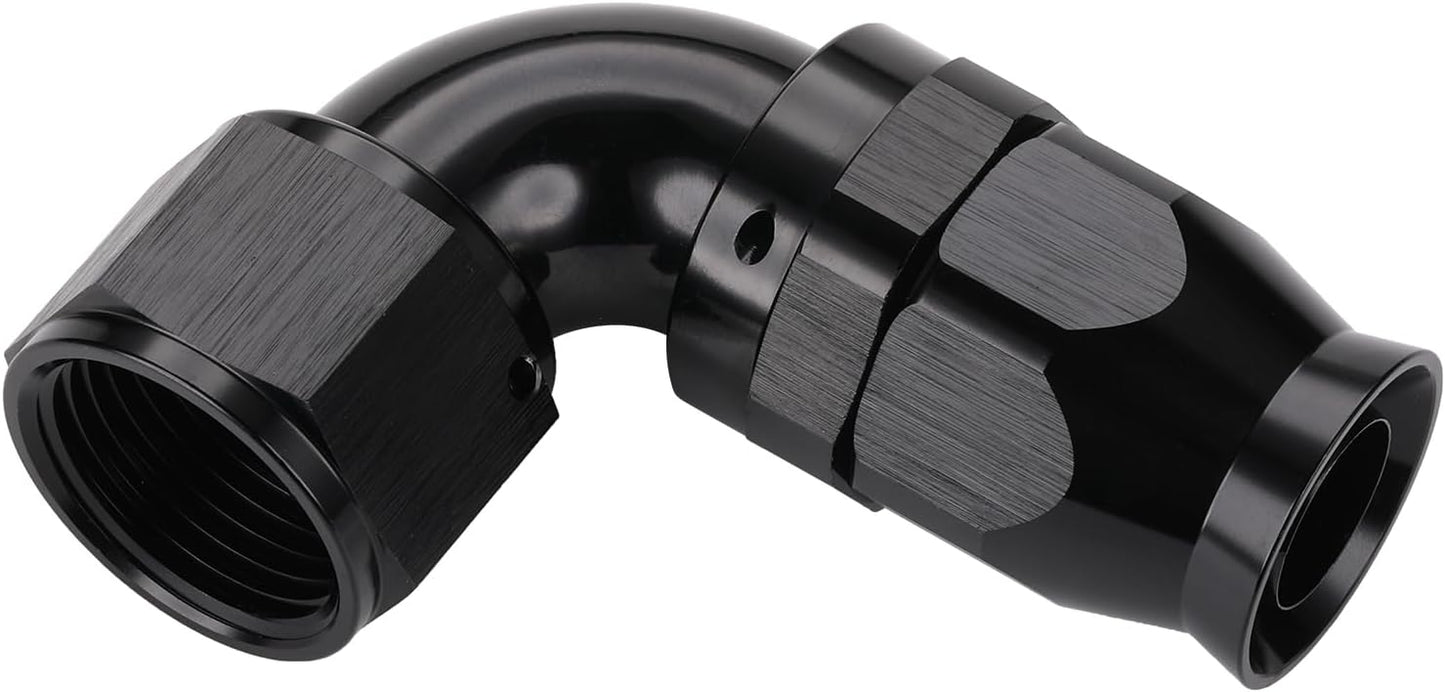 Codo giratorio aluminio negro 90 grados PTFE