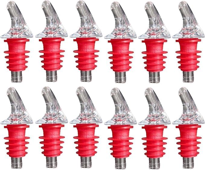 12 Boquillas Rojas Medianas para Botellas 25.4oz 1L 1.75L
