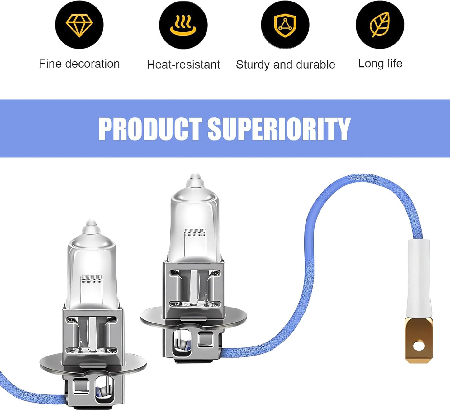 2 Luces antiniebla H3 12V 55W ajuste universal
