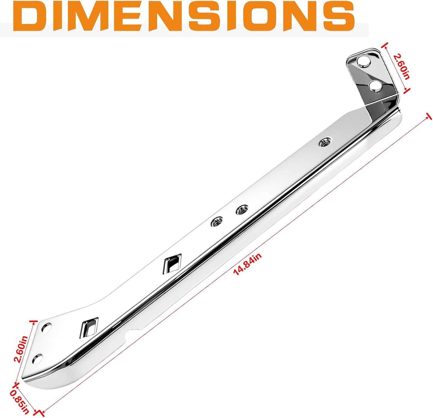 Soporte riel cromado alforjas Harley Touring 1985-08
