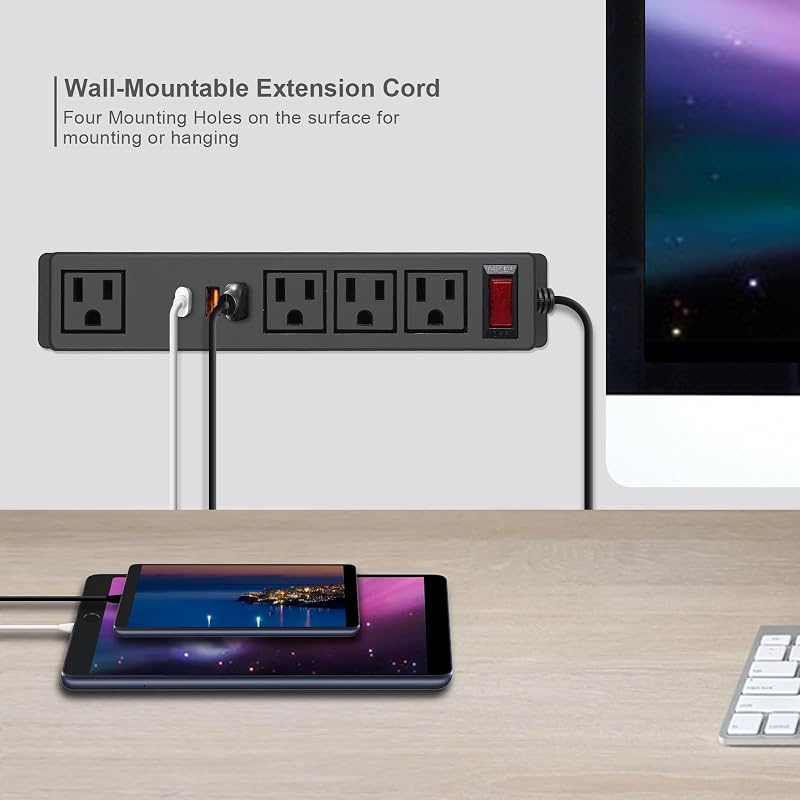 Toma corriente múltiple USB-C 20W 4 tomas 3 puertos hogar