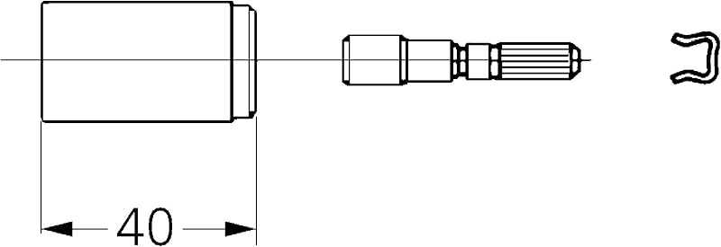 Extensión 11/2" para controles volumen pared brida plana