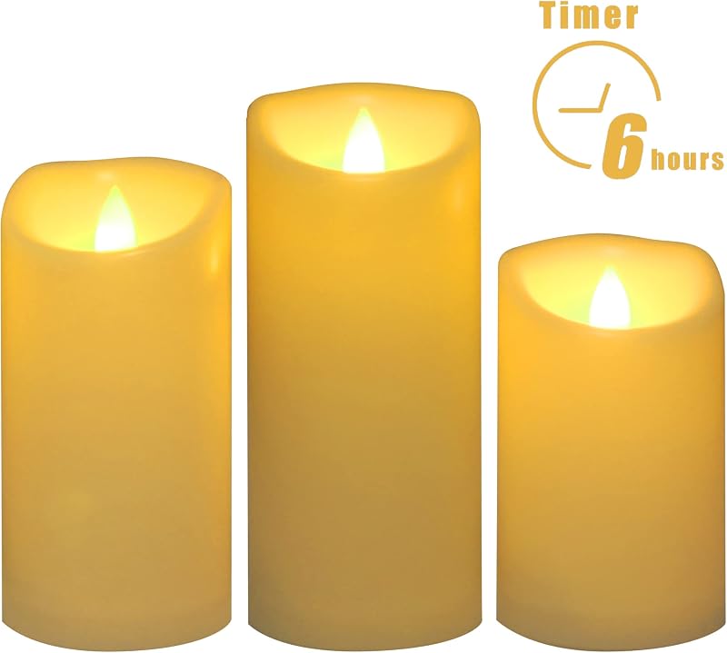 3 Velas LED impermeables exteriores con temporizador