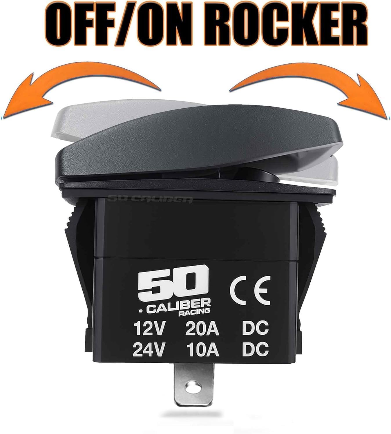 Cargador USB 12V para interruptor basculante 20A naranja