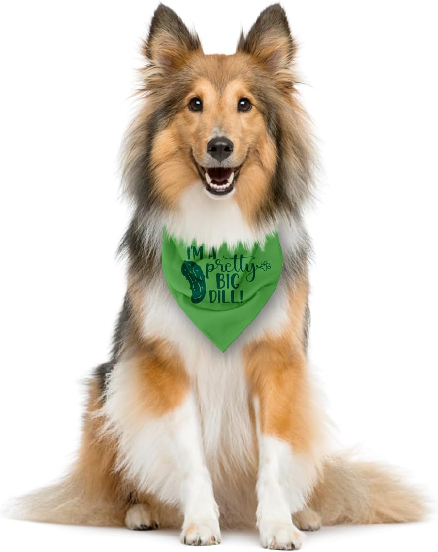 Bufanda perro estampado pepinillos regalo cumpleaños verde