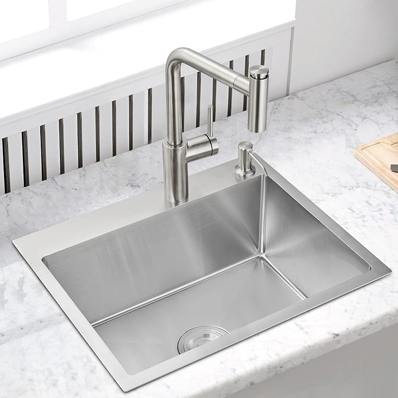 Fregadero cocina empotrable acero inox 22" SUS304