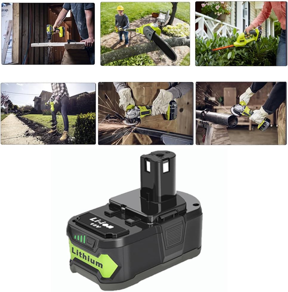 2 Baterías 18V 6.0Ah Ryobi One con Protección