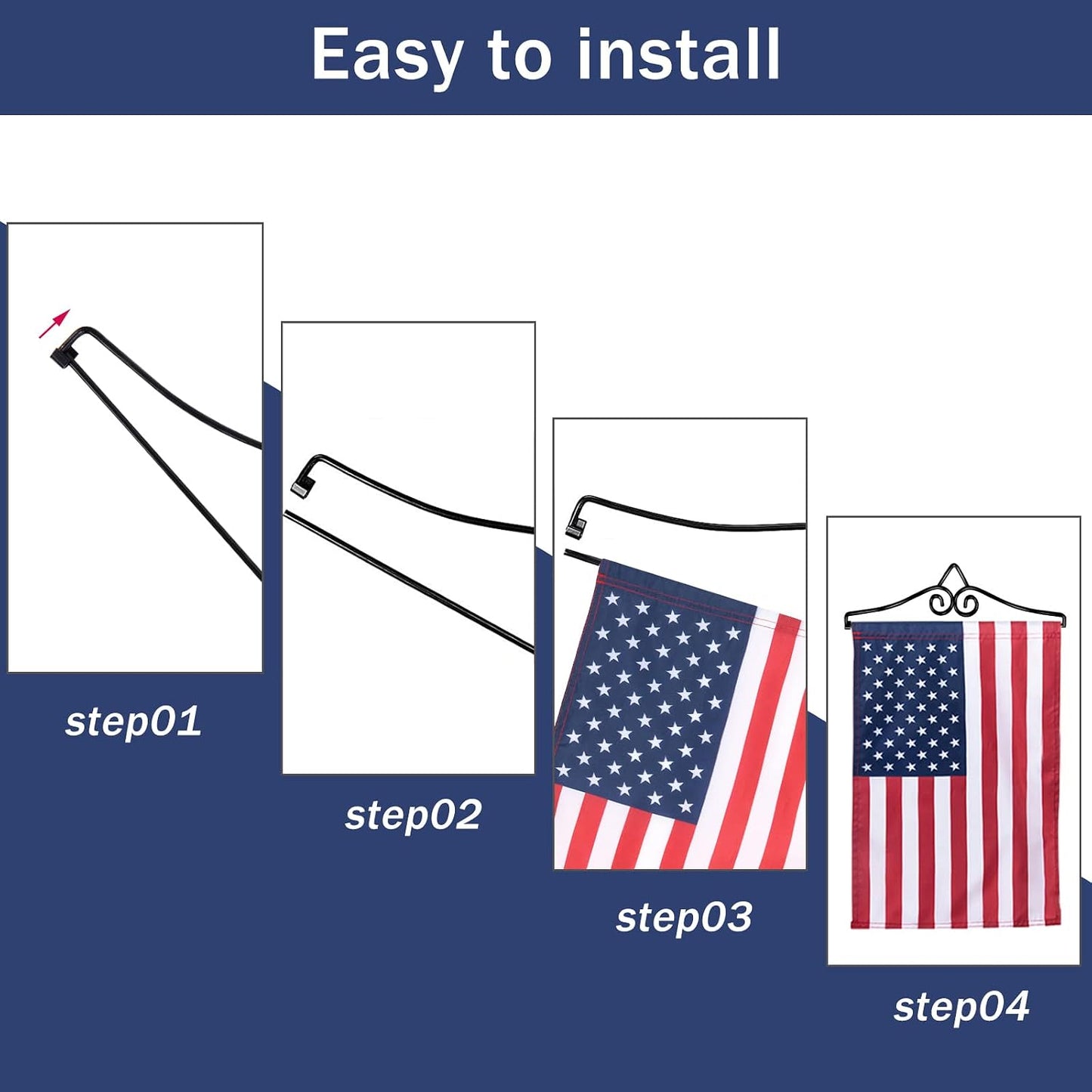 Colgador bandera jardín interiores exteriores ancho 13pulg