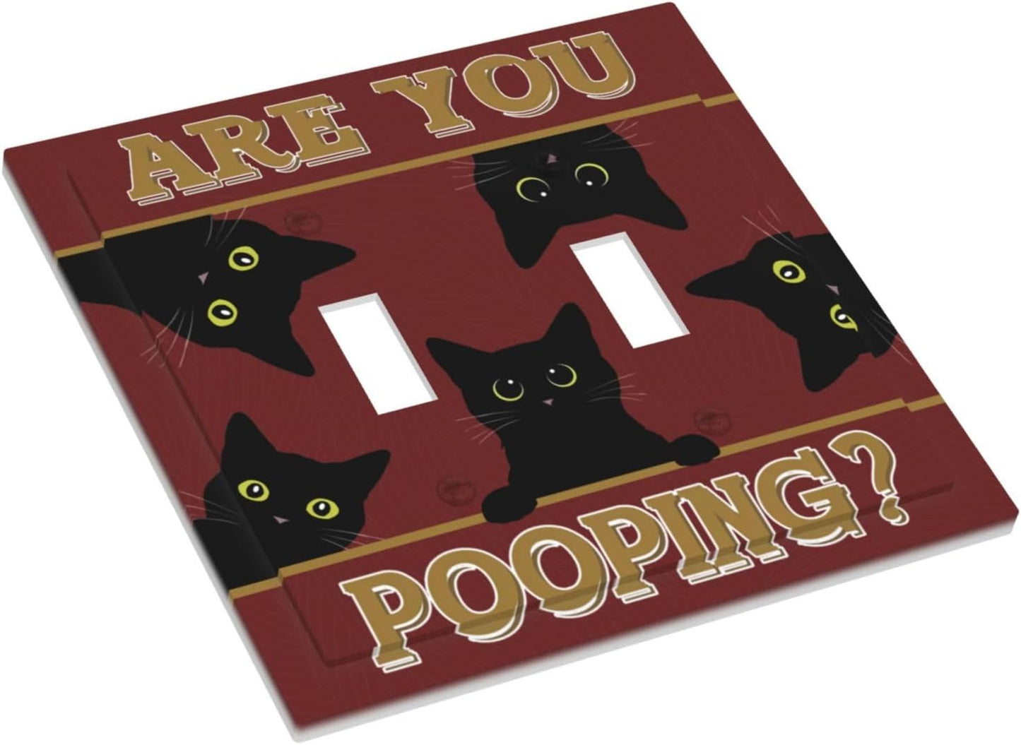 Cubiertas interruptor gato negro rojo vintage doble