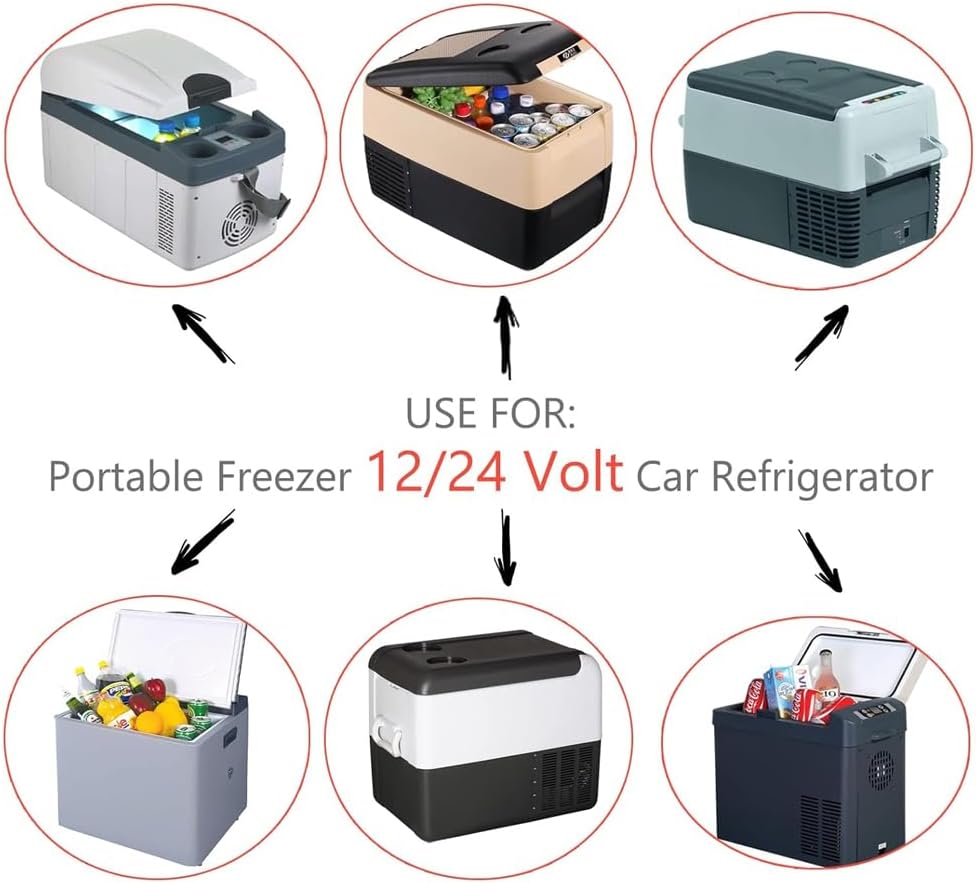 Cable 12V CC para refrigerador coche comp Alpicool Dometic