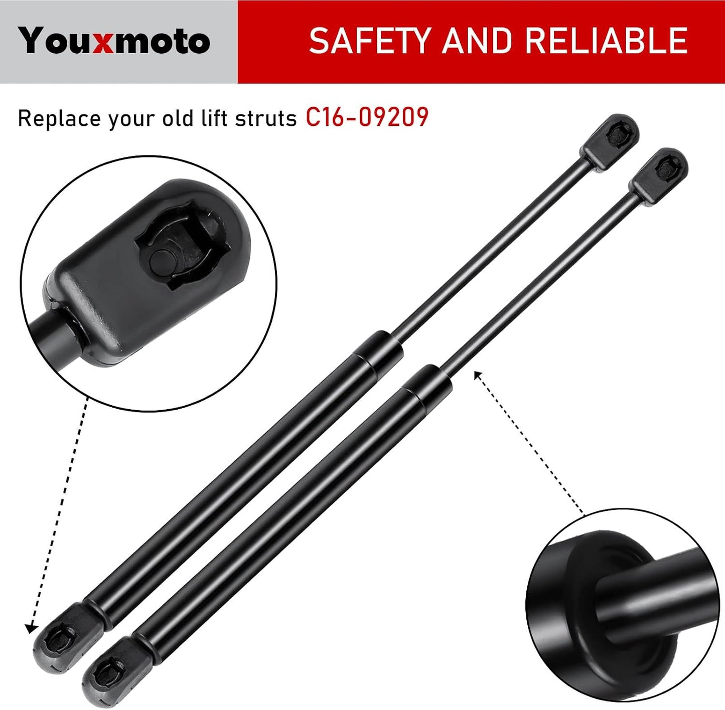 Muelle amortiguador gas 16" para puertas camioneta