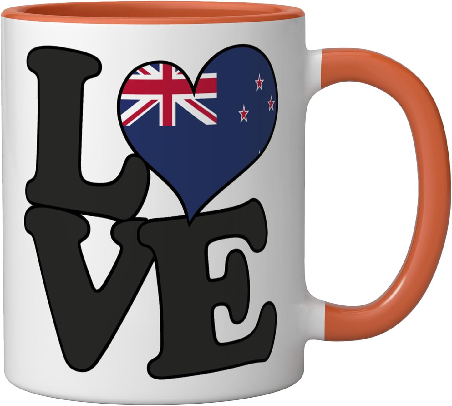 Taza Cerámica con Bandera Nueva Zelanda Roja Blanca