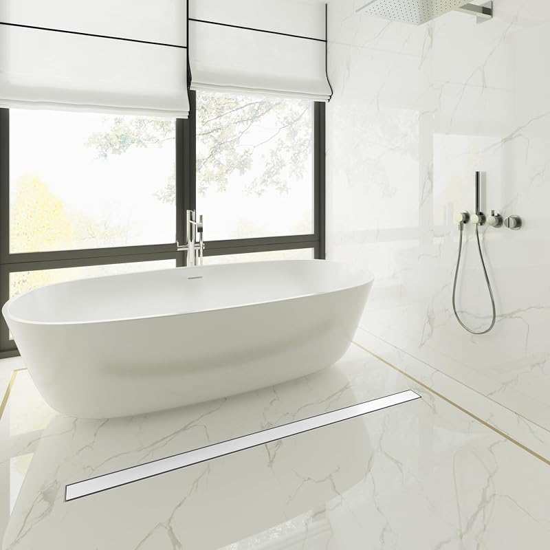 Drenaje ducha 60" acero inox SUS304 níquel cepillado
