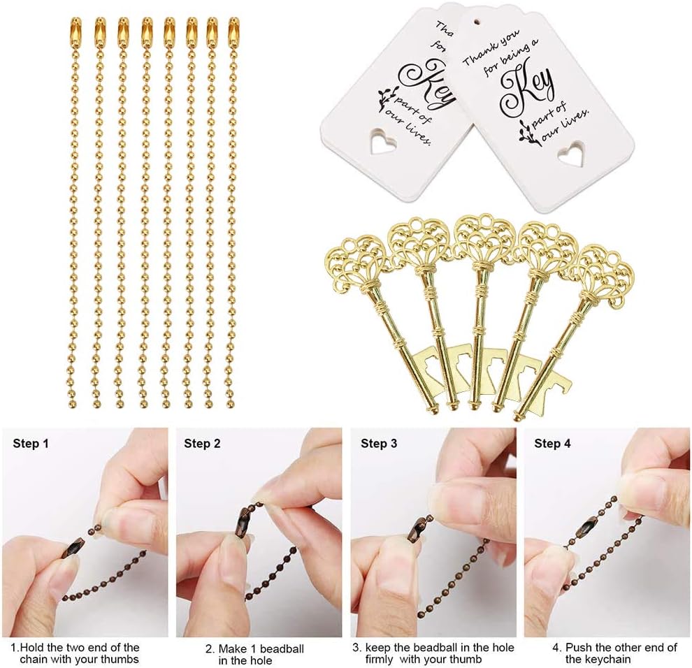 60 Abridores Botella Vintage Llave Regalo Boda