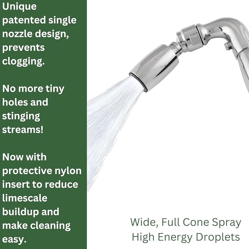 Cabezal ducha mano metal sólido WaterSense 1.5 GPM cromado
