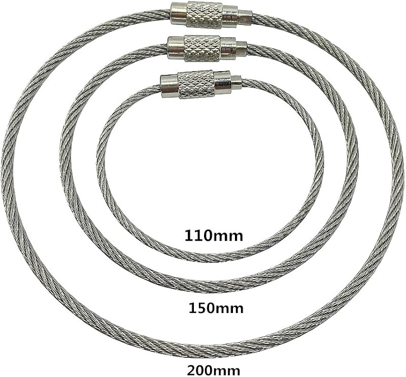 Llavero acero inox 8pcs con bloqueo deporte al aire libre