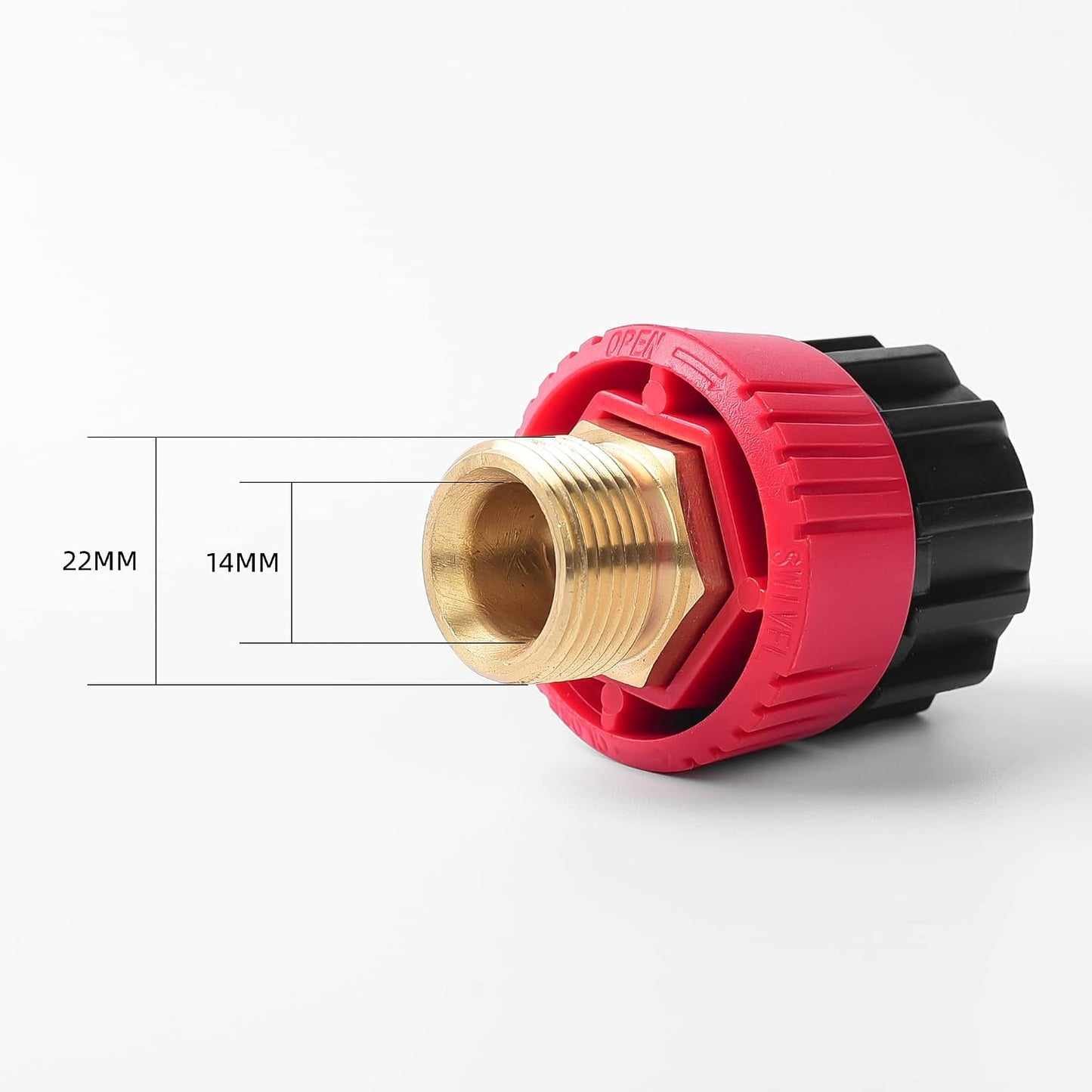 Adaptador lavadora presión M22-14 hembra a macho