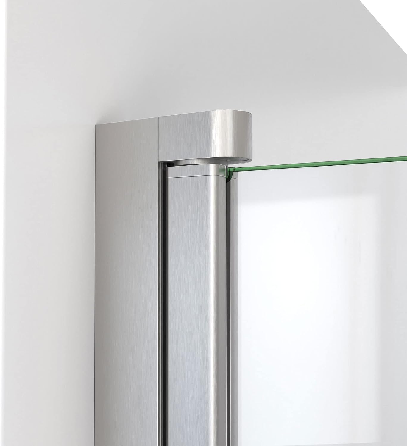 Puerta bañera sin marco 34x58pulg níquel cepillado