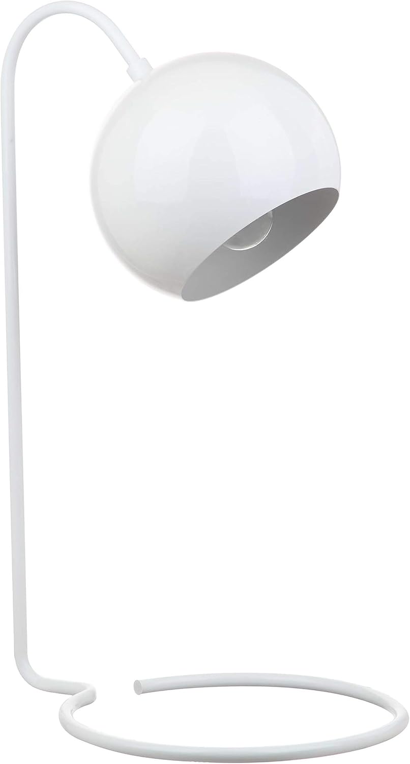 Lámpara mesa blanca 22pulg para dormitorio oficina con LED
